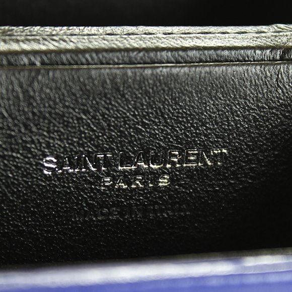 Yves Saint Laurent Smoking Box Purple Leather Crossbody Bag  202331 - Picture 11 of 12